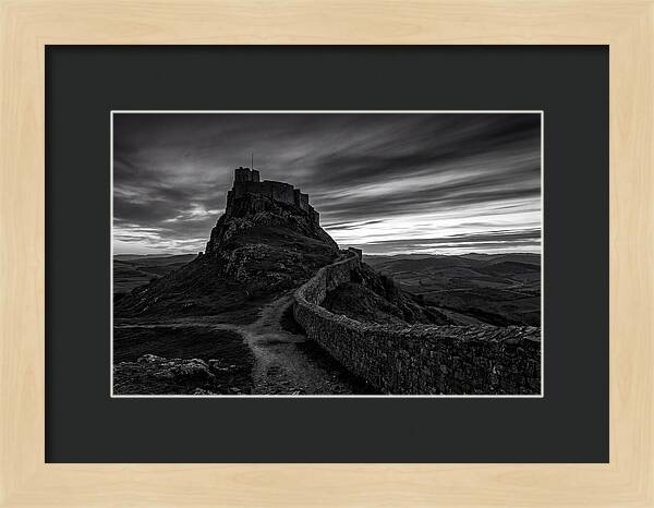Hilltop Castle Silhouetted Against Sunset