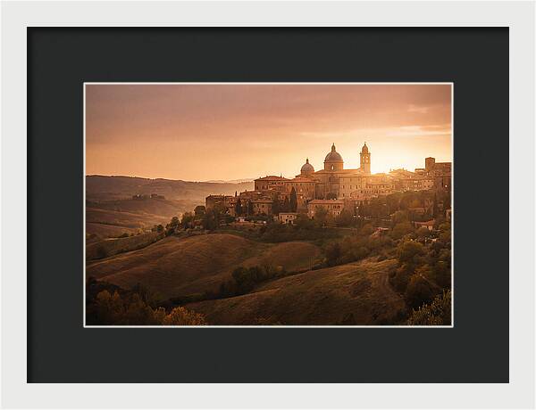 Hilltop City View At Sunset