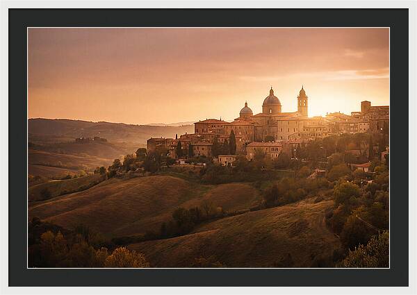 Hilltop City View At Sunset