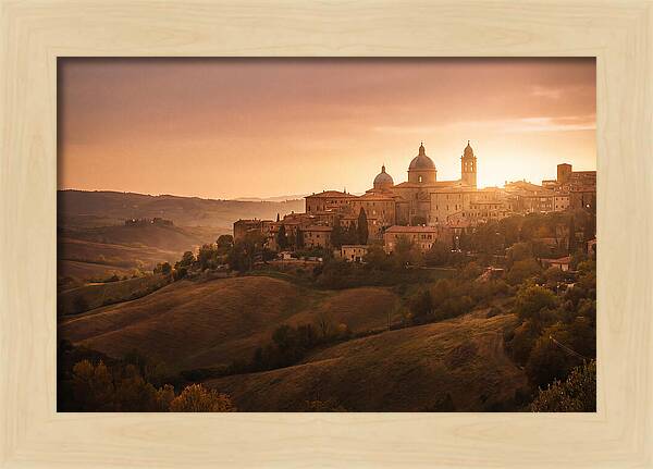 Hilltop City View At Sunset