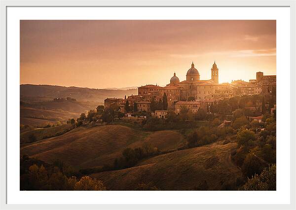 Hilltop City View At Sunset