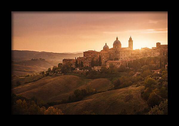 Hilltop City View At Sunset