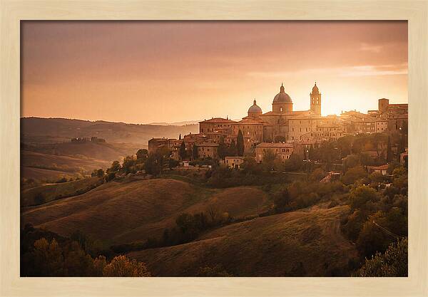 Hilltop City View At Sunset
