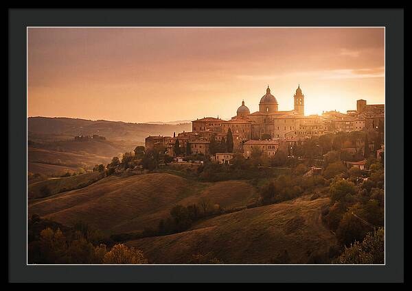 Hilltop City View At Sunset