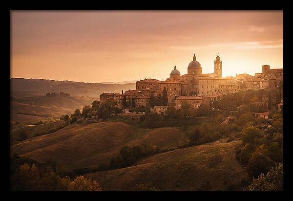 Hilltop City View At Sunset
