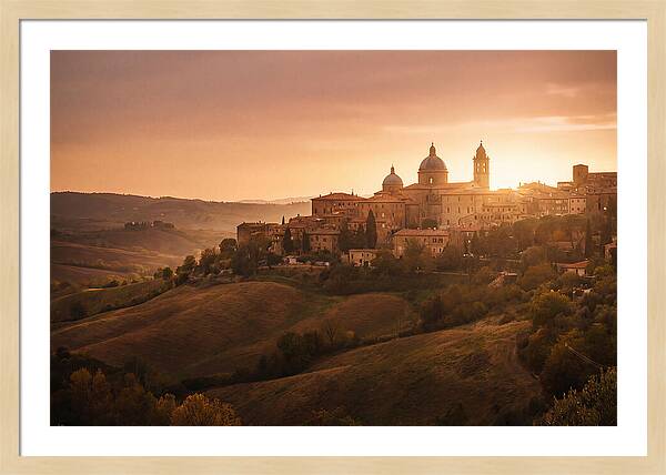 Hilltop City View At Sunset