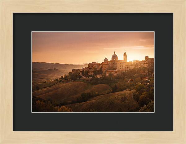 Hilltop City View At Sunset