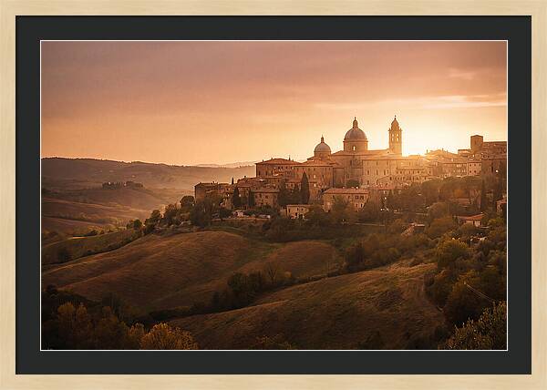 Hilltop City View At Sunset