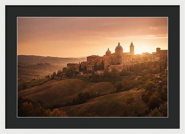 Hilltop City View At Sunset