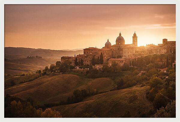 Hilltop City View At Sunset
