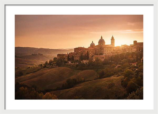Hilltop City View At Sunset