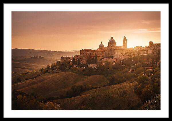 Hilltop City View At Sunset