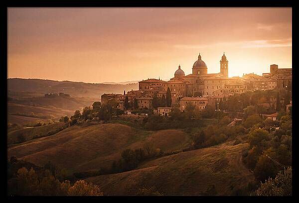 Hilltop City View At Sunset