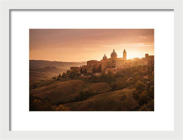 Hilltop City View At Sunset