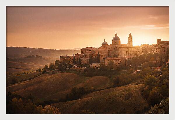 Hilltop City View At Sunset