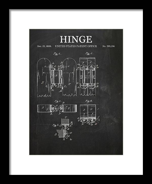 Hinge Chalkboard Patent Us395196a