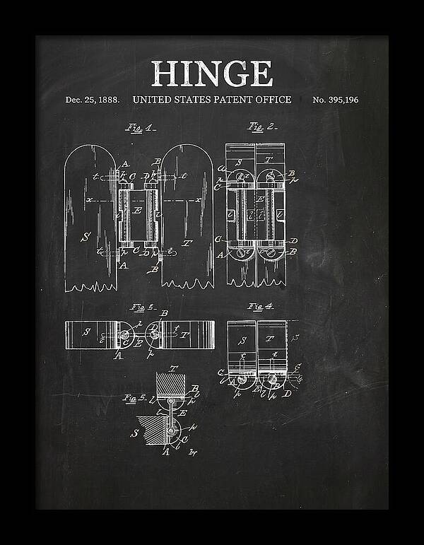 Hinge Chalkboard Patent Us395196a
