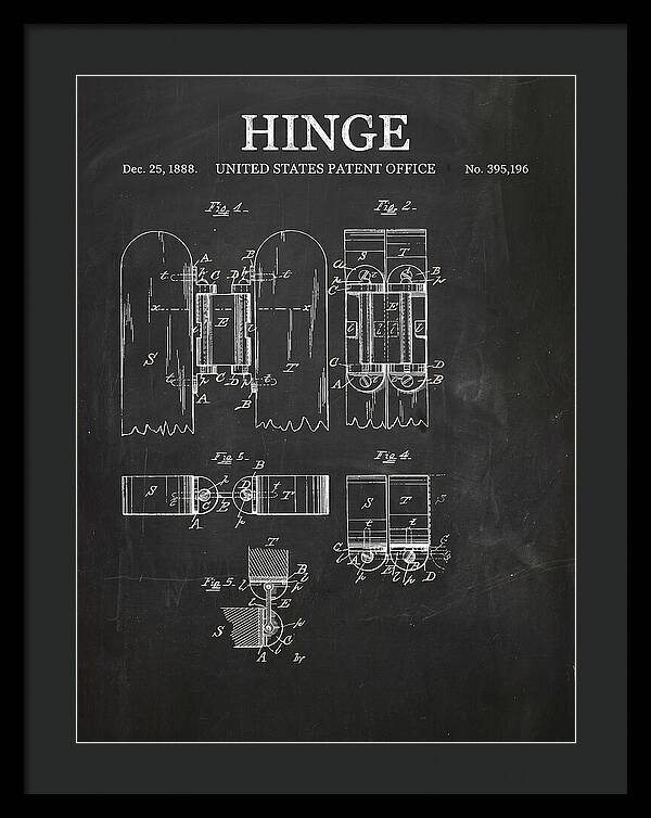 Hinge Chalkboard Patent Us395196a