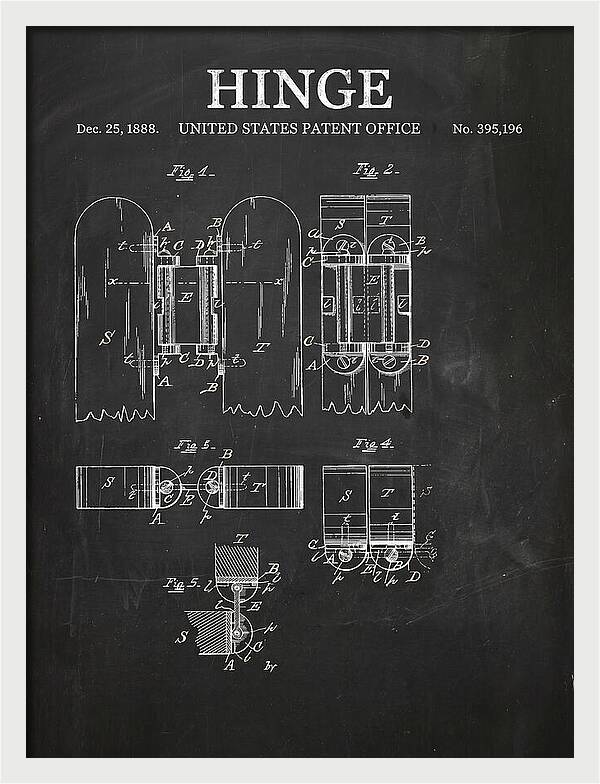 Hinge Chalkboard Patent Us395196a