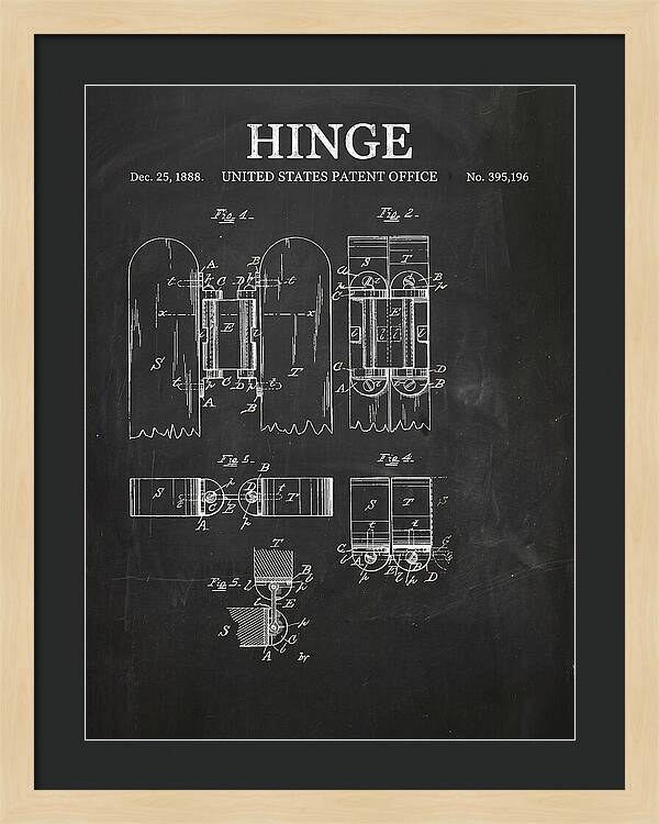 Hinge Chalkboard Patent Us395196a