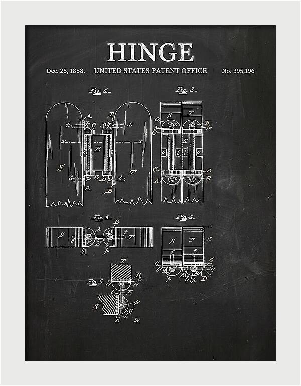 Hinge Chalkboard Patent Us395196a