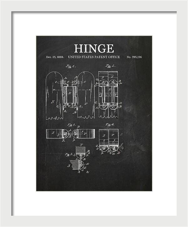 Hinge Chalkboard Patent Us395196a