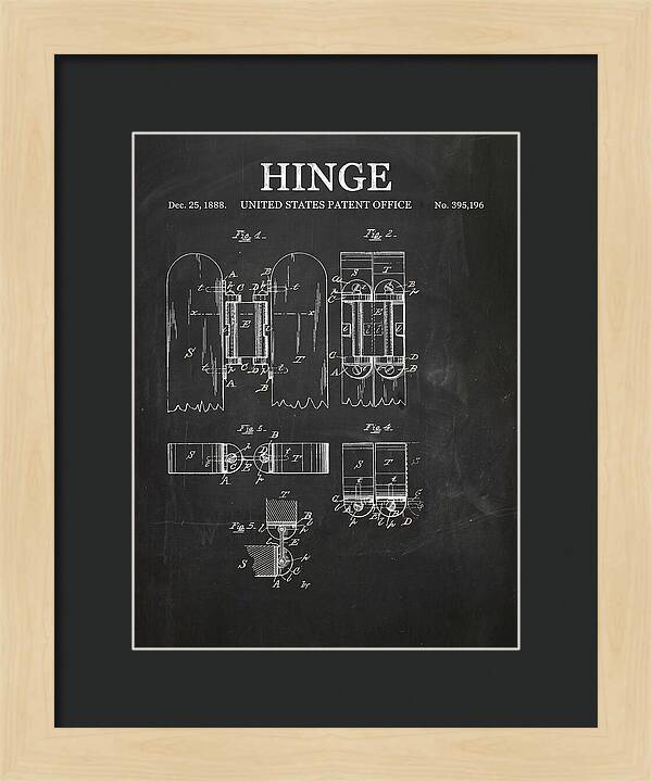 Hinge Chalkboard Patent Us395196a