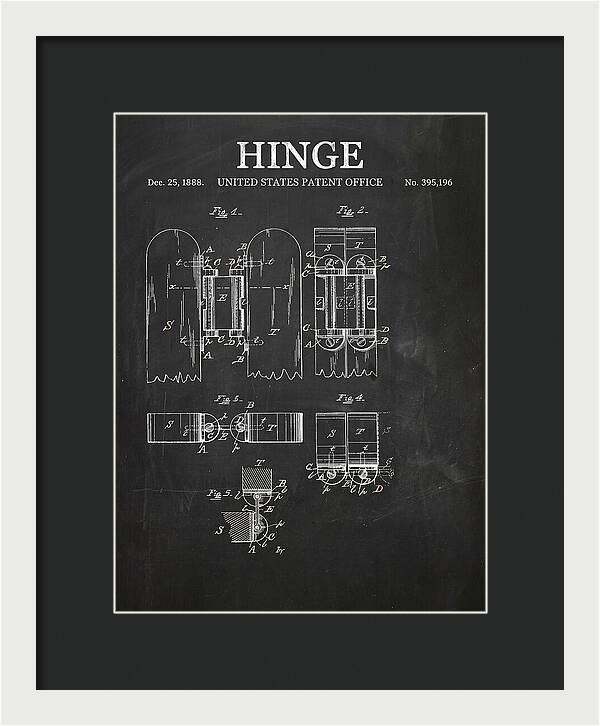 Hinge Chalkboard Patent Us395196a