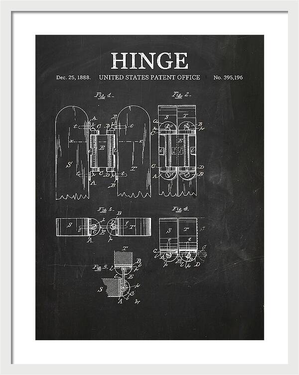 Hinge Chalkboard Patent Us395196a