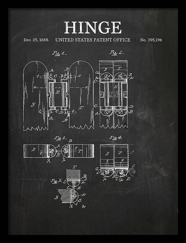 Hinge Chalkboard Patent Us395196a
