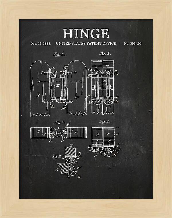 Hinge Chalkboard Patent Us395196a