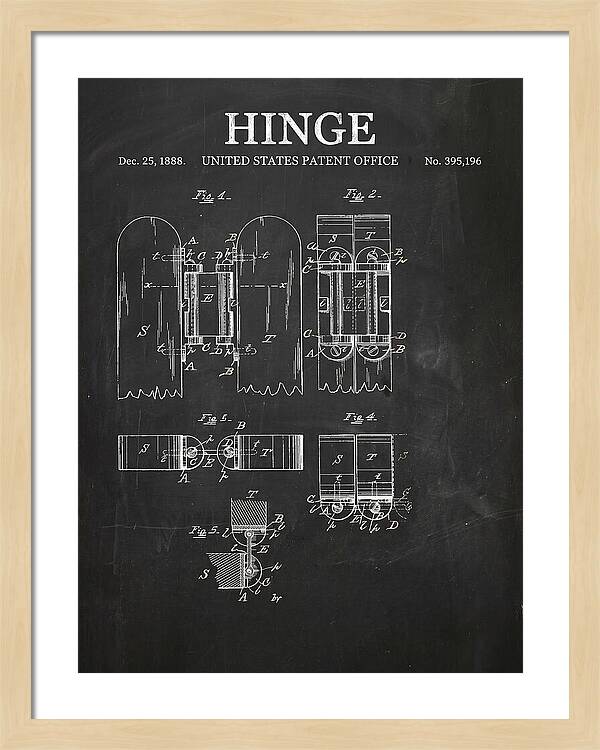 Hinge Chalkboard Patent Us395196a