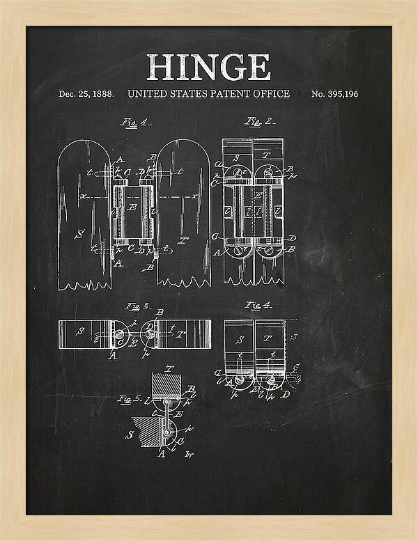 Hinge Chalkboard Patent Us395196a