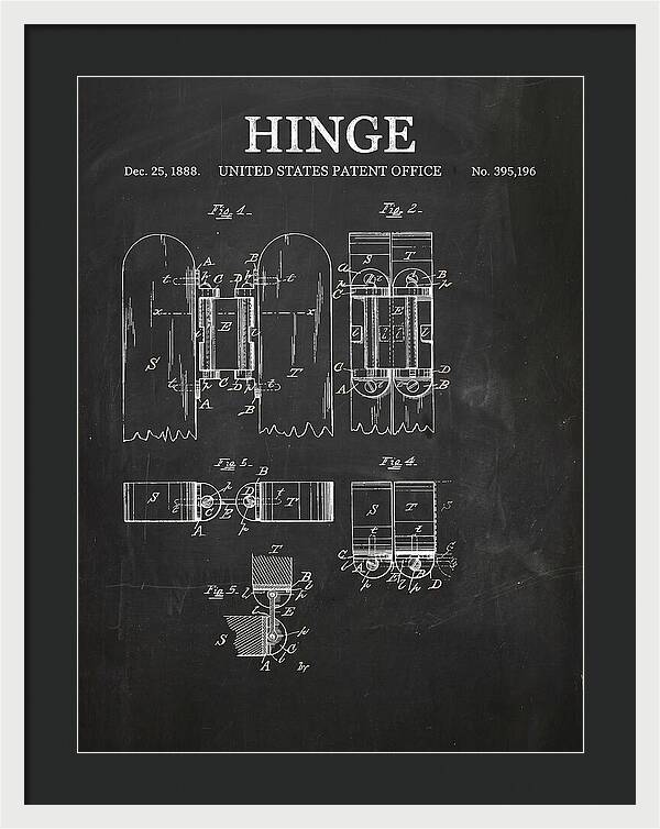 Hinge Chalkboard Patent Us395196a