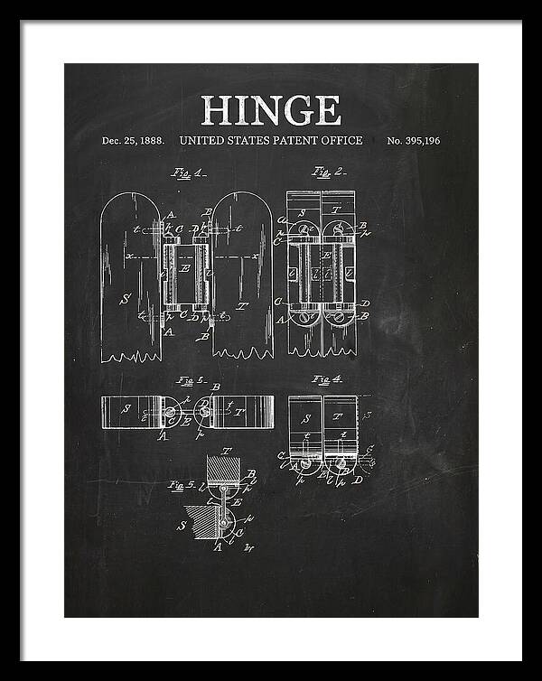 Hinge Chalkboard Patent Us395196a