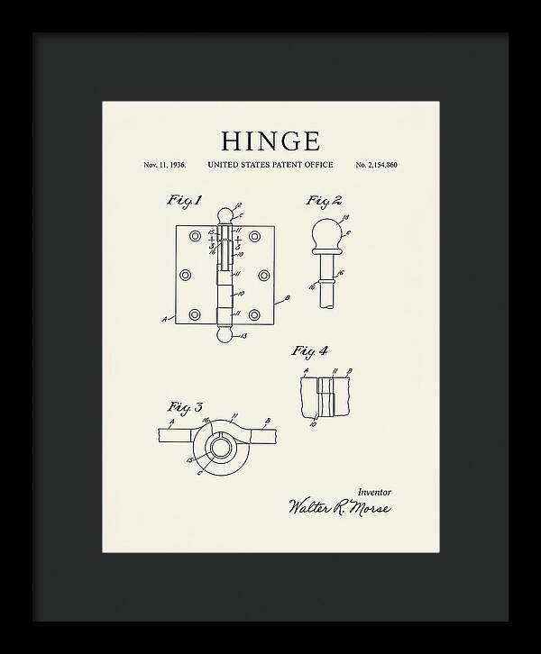 Hinge Minimalist Patent Us2154860a