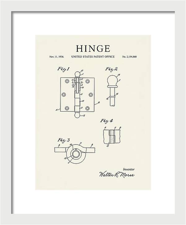 Hinge Minimalist Patent Us2154860a