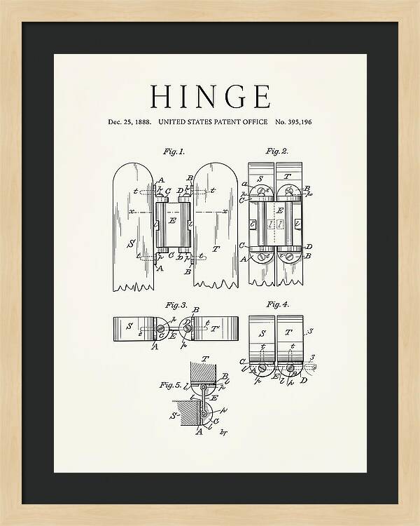 Hinge Minimalist Patent Us395196a