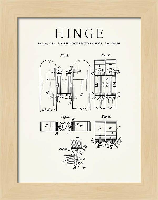 Hinge Minimalist Patent Us395196a