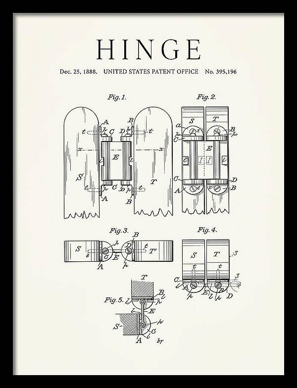 Hinge Minimalist Patent Us395196a