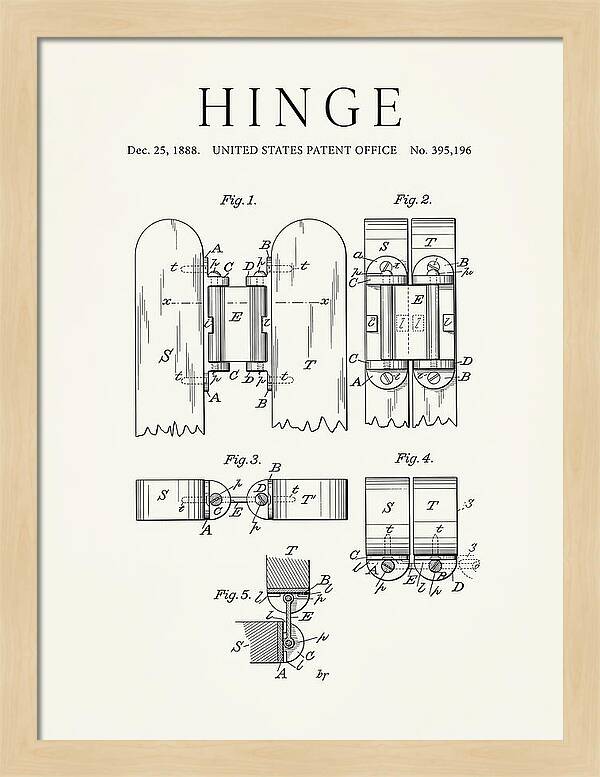 Hinge Minimalist Patent Us395196a