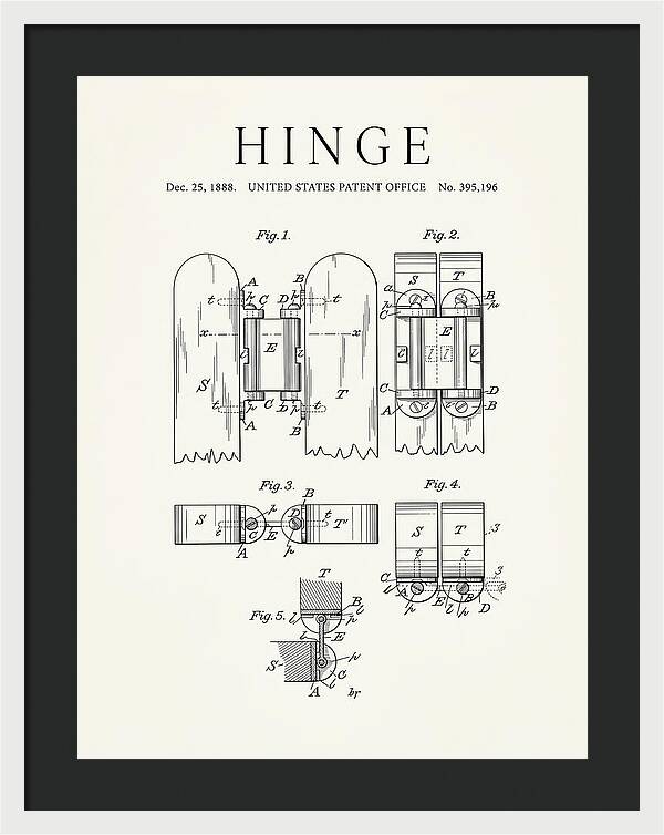Hinge Minimalist Patent Us395196a