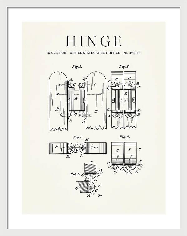 Hinge Minimalist Patent Us395196a