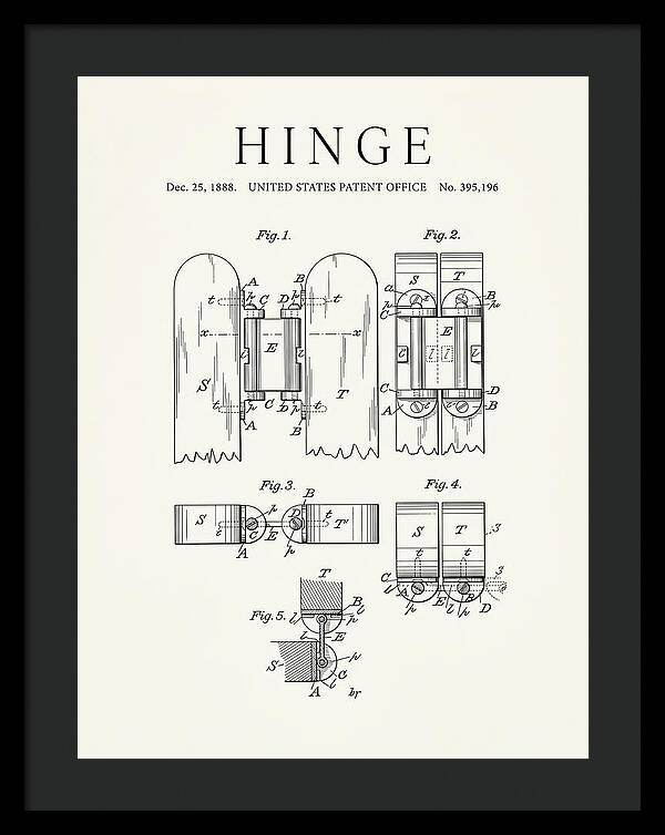Hinge Minimalist Patent Us395196a