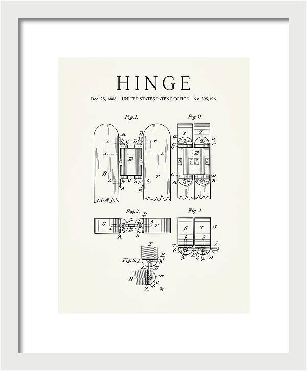 Hinge Minimalist Patent Us395196a