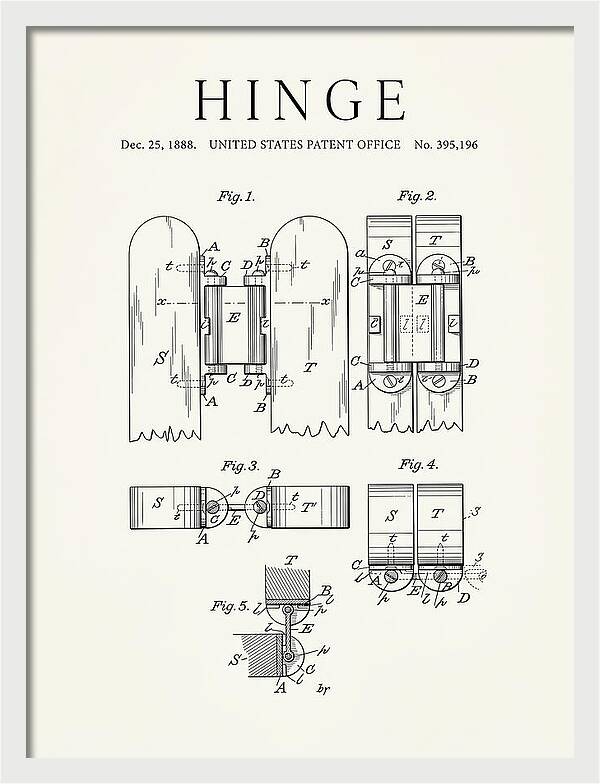 Hinge Minimalist Patent Us395196a