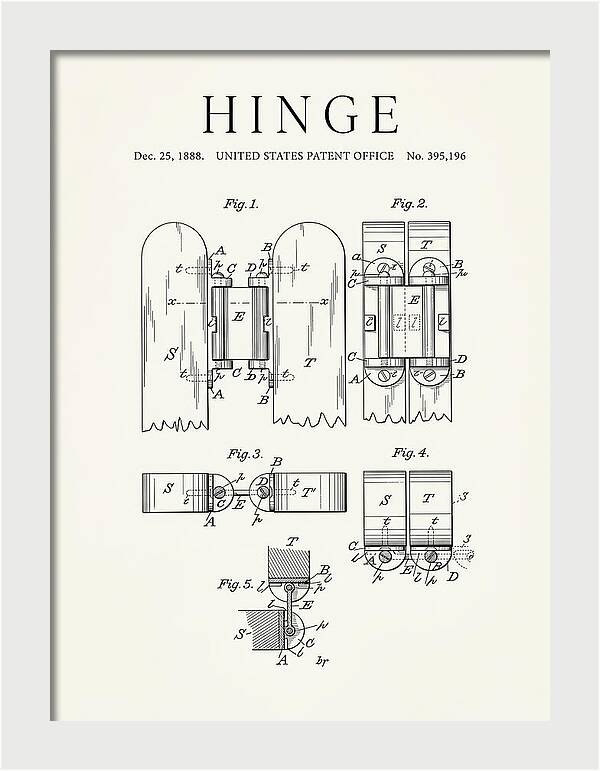 Hinge Minimalist Patent Us395196a
