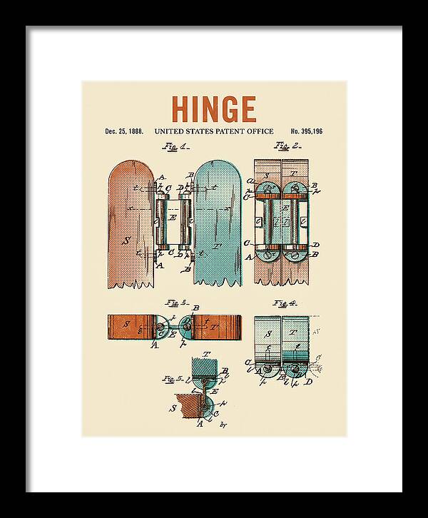 Hinge Retro Patent Us395196a
