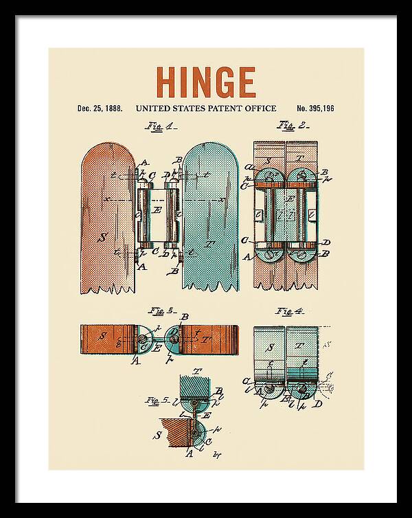 Hinge Retro Patent Us395196a