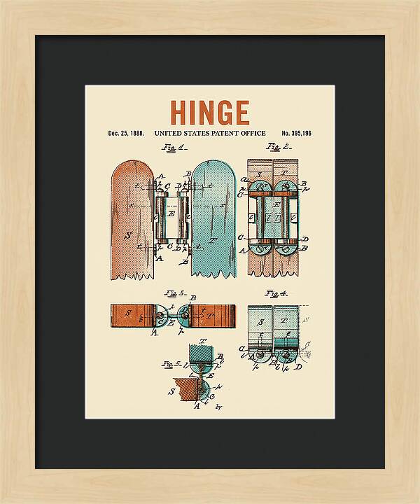 Hinge Retro Patent Us395196a